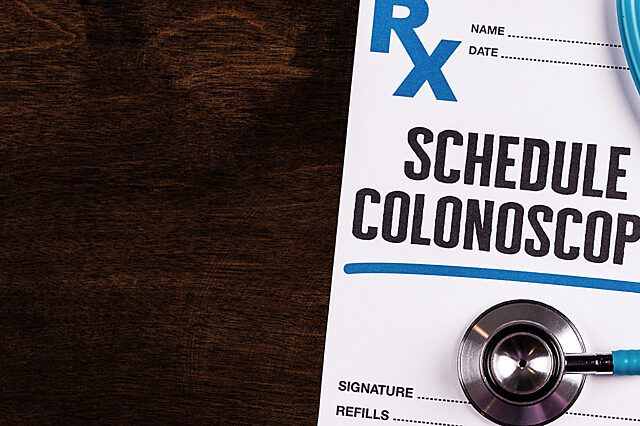 RX pad with the words Schedule Colonoscopy