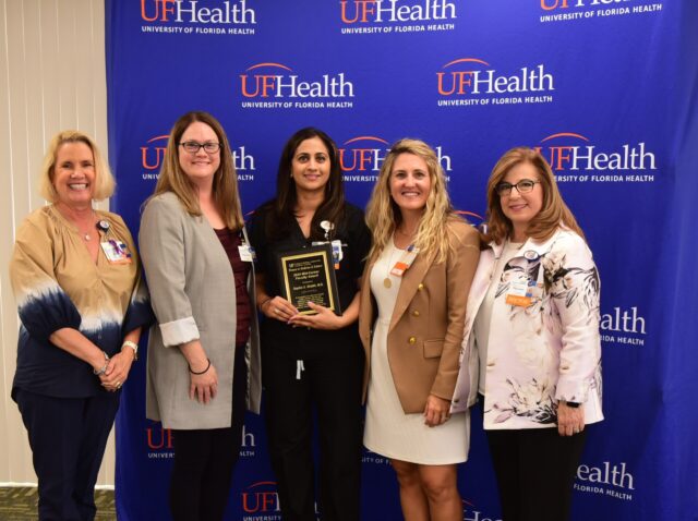 Dr. Sophia Sheikh, associate professor in the department of emergency medicine, received the Mid-Career Faculty Award.