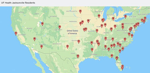 Pharmacy Residency Map of United States